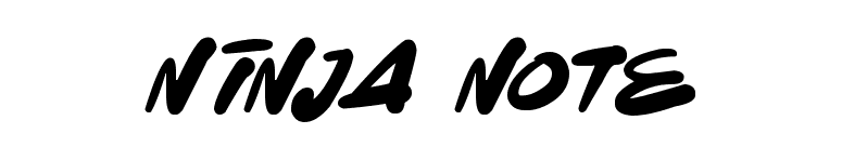 Ninja Note
 font preview