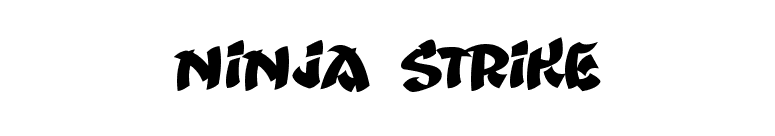 Ninja Strike font preview