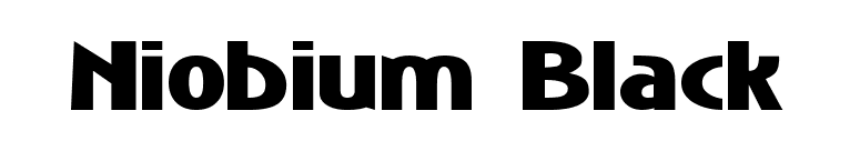 Niobium Black font preview