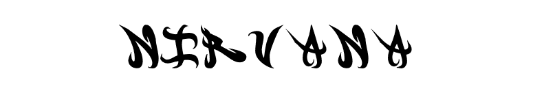 NIRVANA font preview