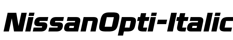 NissanOpti-Italic font preview
