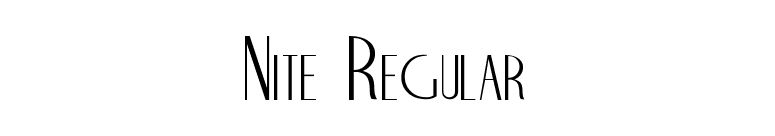 Nite Regular font preview