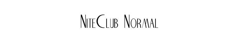 NiteClub Normal font preview