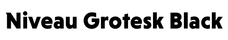 Niveau Grotesk Black font preview