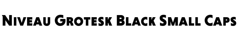 Niveau Grotesk Black Small Caps font preview