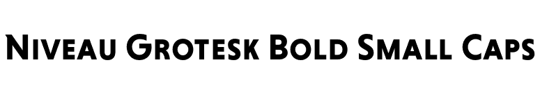 Niveau Grotesk Bold Small Caps font preview