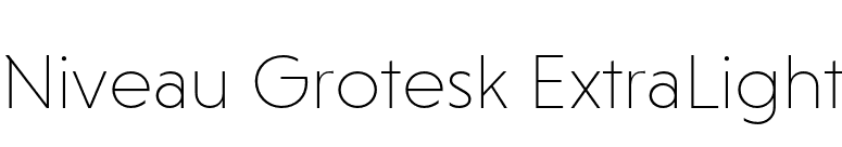 Niveau Grotesk ExtraLight font preview