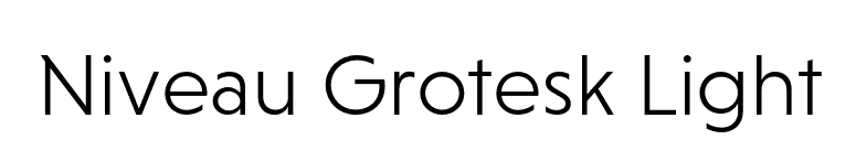 Niveau Grotesk Light font preview