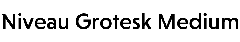 Niveau Grotesk Medium font preview