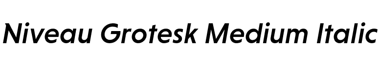 Niveau Grotesk Medium Italic font preview