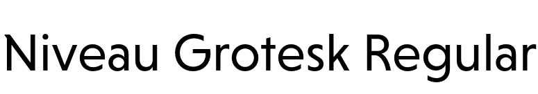 Niveau Grotesk Regular font preview