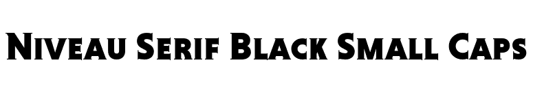 Niveau Serif Black Small Caps font preview