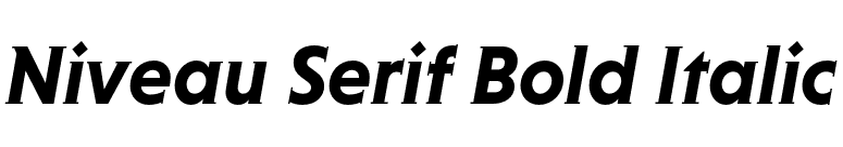 Niveau Serif Bold Italic font preview