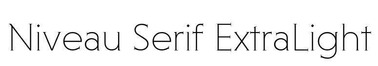 Niveau Serif ExtraLight font preview