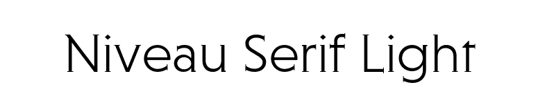 Niveau Serif Light font preview