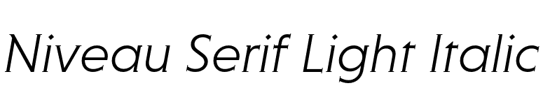 Niveau Serif Light Italic font preview