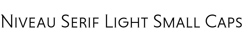 Niveau Serif Light Small Caps font preview