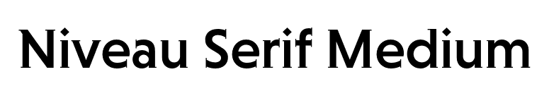 Niveau Serif Medium font preview