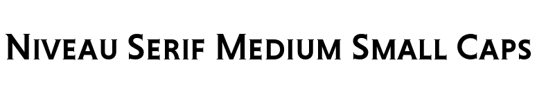 Niveau Serif Medium Small Caps font preview