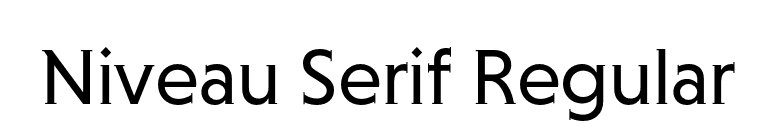 Niveau Serif Regular font preview