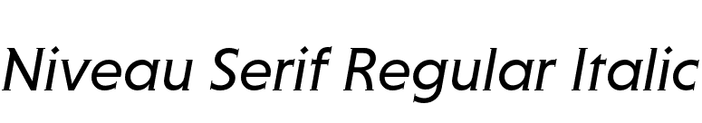Niveau Serif Regular Italic font preview
