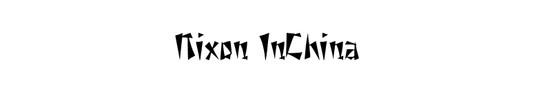 Nixon InChina font preview