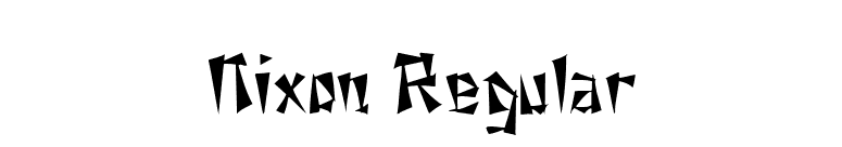 Nixon Regular font preview