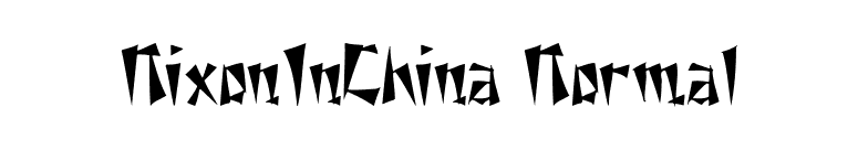 NixonInChina Normal font preview