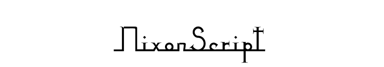 NixonScript font preview