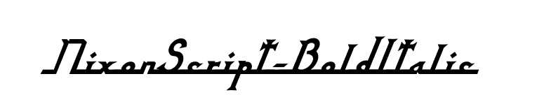 NixonScript-BoldItalic font preview