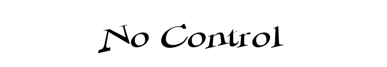 No Control font preview