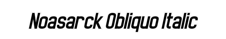 Noasarck Obliquo Italic font preview