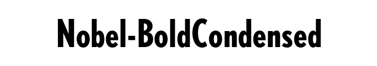 Nobel-BoldCondensed font preview