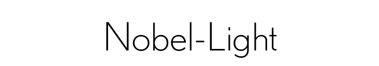 Nobel-Light font preview