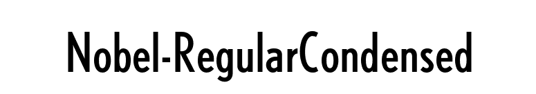 Nobel-RegularCondensed font preview