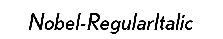 Nobel-RegularItalic font preview