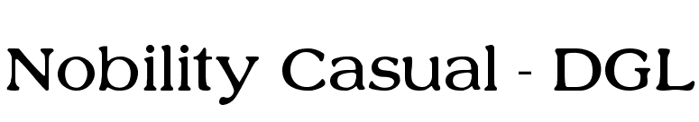 Nobility Casual - DGL font preview