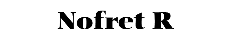Nofret R font preview