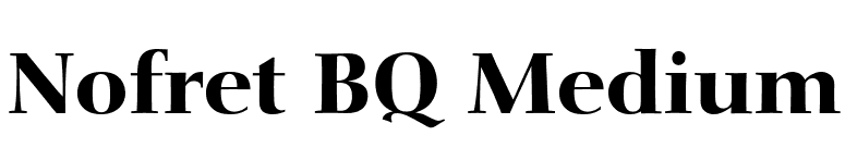 Nofret BQ Medium font preview