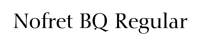 Nofret BQ Regular font preview