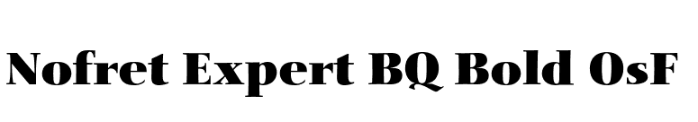 Nofret Expert BQ Bold OsF  font preview
