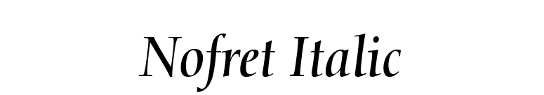 Nofret Italic font preview