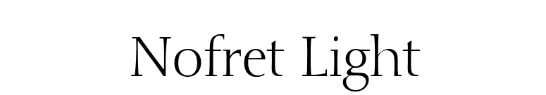 Nofret Light font preview