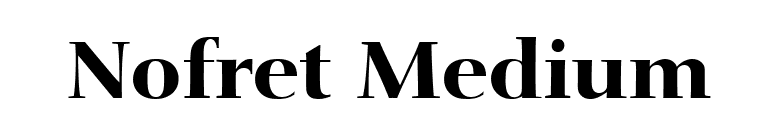 Nofret Medium font preview