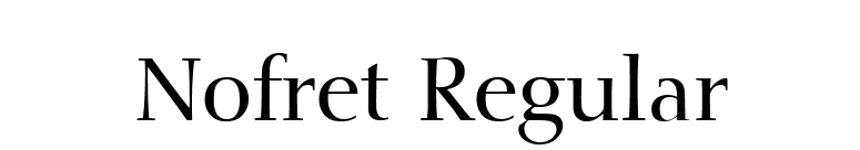 Nofret Regular font preview