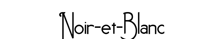 Noir-et-Blanc font preview
