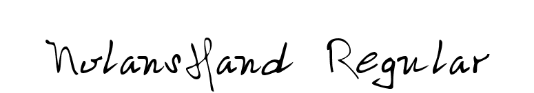 NolansHand Regular font preview