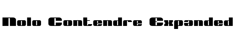 Nolo Contendre Expanded font preview