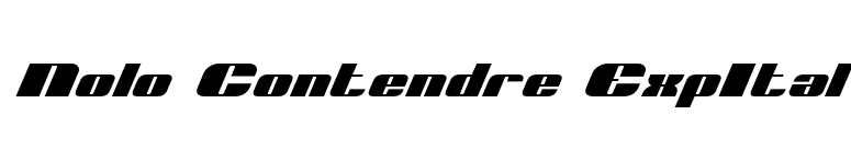 Nolo Contendre ExpItal font preview