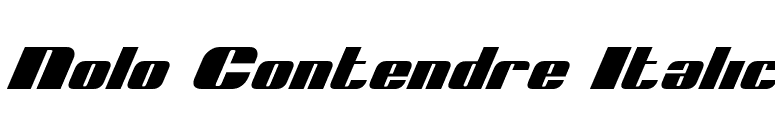 Nolo Contendre Italic font preview